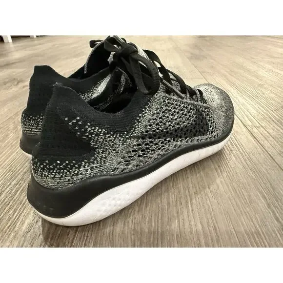 Nike Free RN Flyknit Women's Running Sneakers Size 8.5, Black/White, 942839-101 - Picture 4 of 9